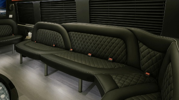 Interior of Charter Bus Company Minnetonka's 14 Passenger Sprinter Limousine in Minnetonka