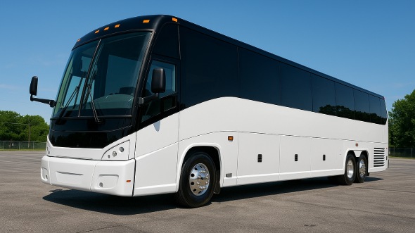 Exterior of Charter Bus Company Brooklyn Park's 40 Passenger Party Bus in Brooklyn Park