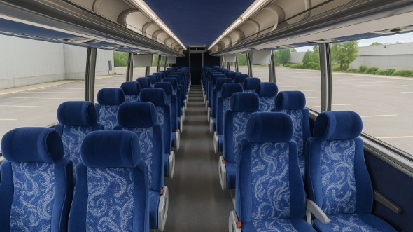 Interior of Charter Bus Company St Paul's 45 Passenger Charter Bus in St Paul