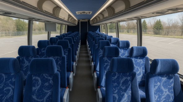 Interior of Charter Bus Company St Paul's 46 Passenger Charter Bus in St Paul