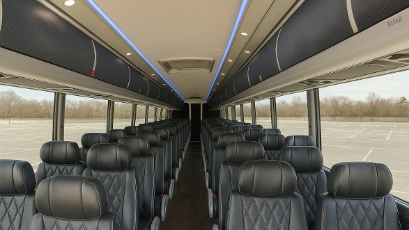 Interior of Charter Bus Company St Paul's 47 Passenger Charter Bus in St Paul