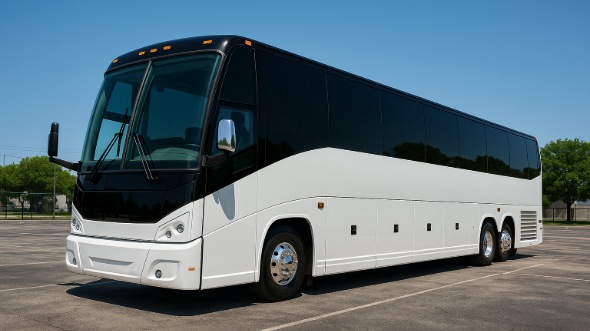 Exterior of Charter Bus Company Maple Grove's 50 Passenger Party Bus in Maple Grove