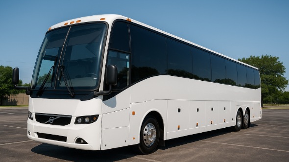 Exterior of Charter Bus Company Plymouth's 50 Passenger Party Bus in Plymouth