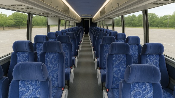 Interior of Charter Bus Company St Paul's 55 Passenger Charter Bus in St Paul