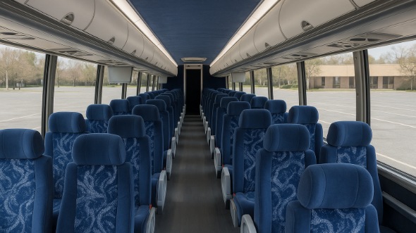 Interior of Charter Bus Company St Paul's 56 Passenger Charter Bus in St Paul