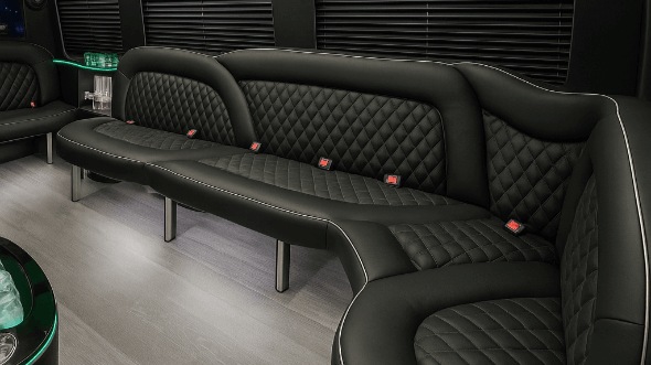 st paul 15 passenger party bus interior